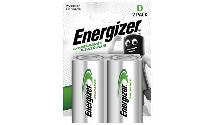 Buy Energizer Rechargeable Power Plus D Batteries Pack of 2 Batteries Argos