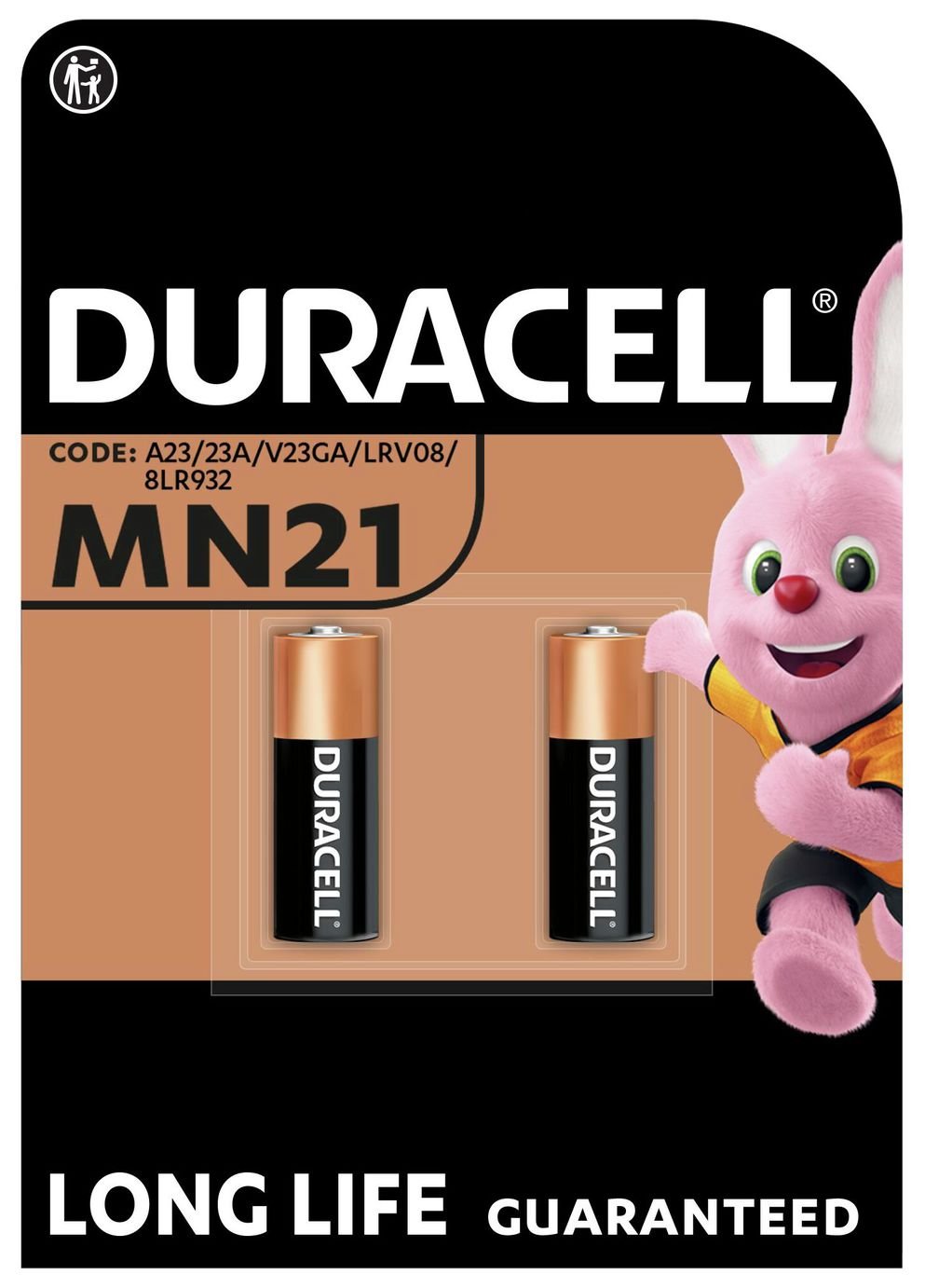 Duracell Alkaline MN21 Battery (A23 / 23A) - Pack of 2