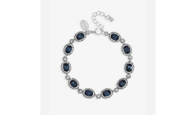 Jon Richard Silver Plated Blue Halo Bracelet
