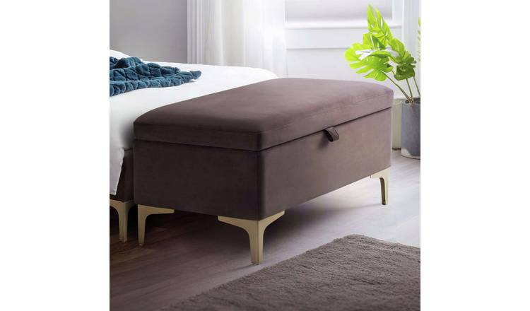 Julian Bowen Deco Fabric Blanket Box - Brown
