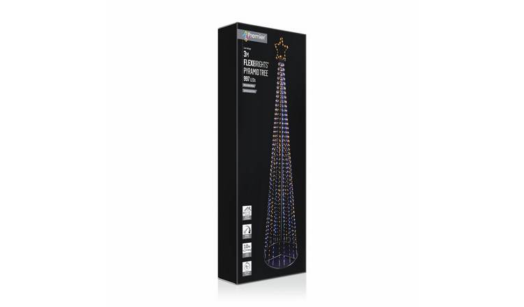 Premier Decorations FlexiBrights 997 LED Pyramid Tree Novelty Lights Warm White