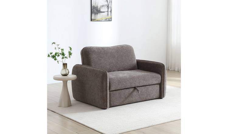 Kyoto Ellie Fabric 2 Seater Clic Clac Sofa Bed - Mocha