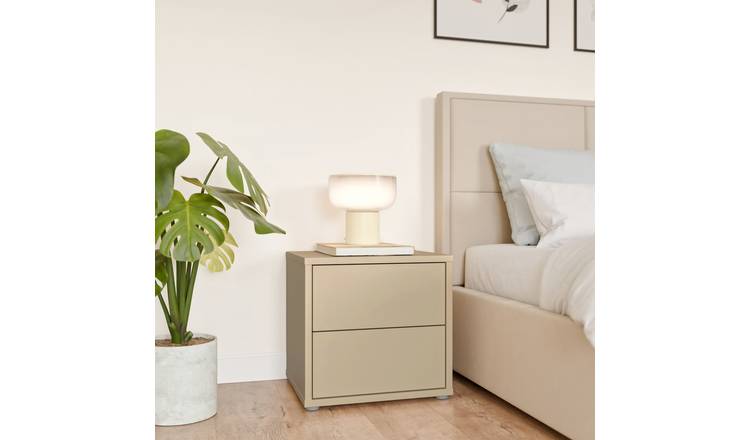 Furniture To Go Alice Springs 2 Drawer Bedside Table - Butter Yellow
