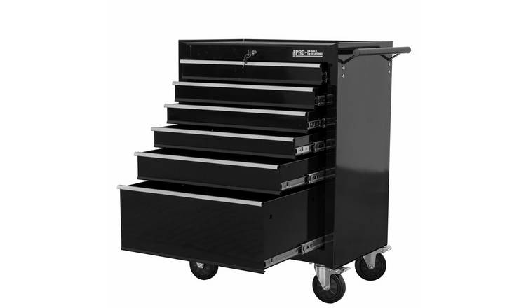 Hilka 26'' 6-Drawers Steel Tool Trolley with Key Locking