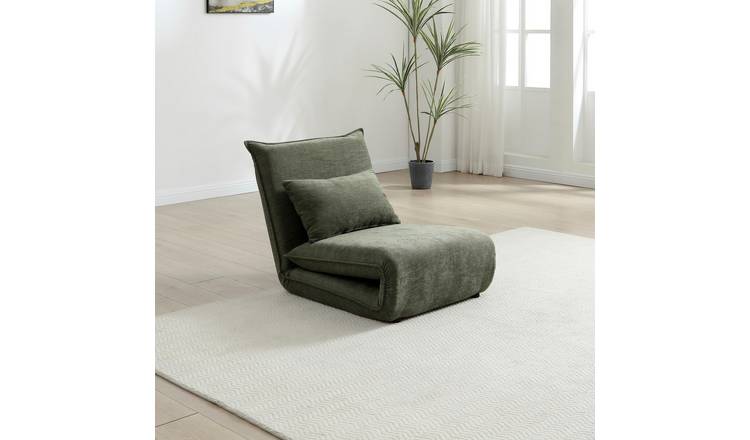 Kyoto Alfie Single Fabric Chairbed - Olive