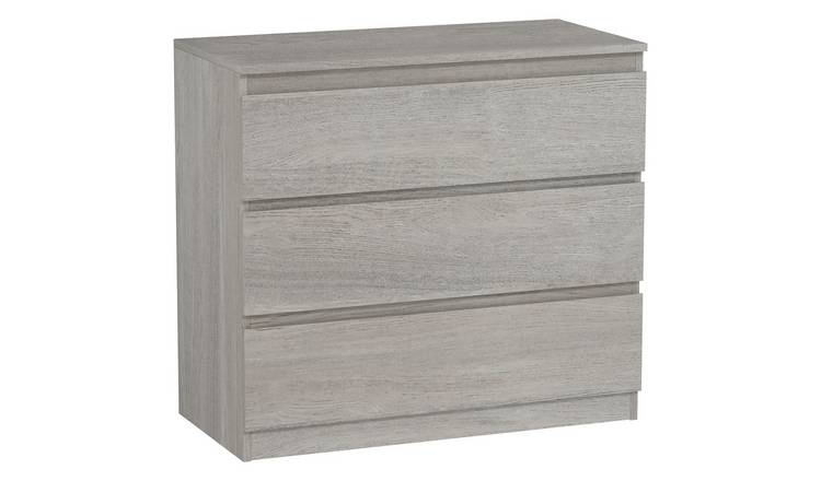 HOMCOM 3 Drawer Storage Organiser Unit - Grey