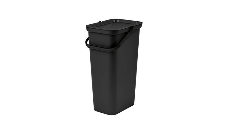 Moda 40 Litre Lift Top Recycling Bin - Black