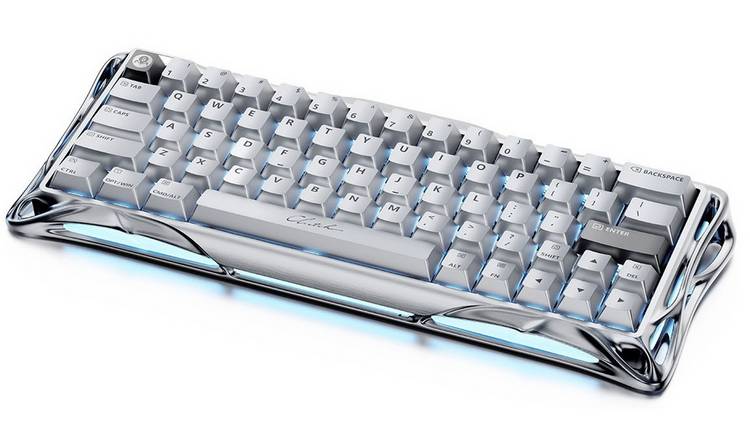 GravaStar Mercury V60 Pro Wired Gaming Keyboard - Chromesilver