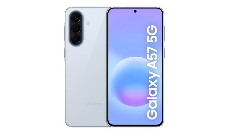 SIM Free Samsung Galaxy A57 5G 128GB AI Mobile Phone - Icyblue