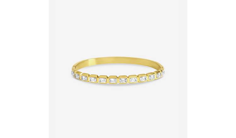 Jon Richard Gold Plated Crystal Stone Stainless Steel Bangle