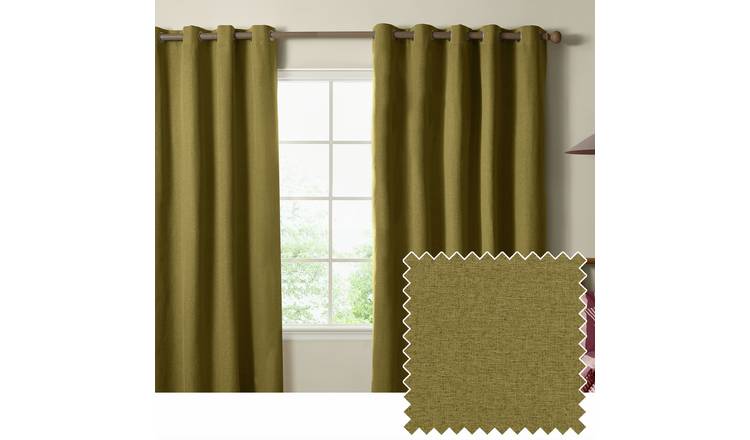 Furn Ultimate Blackout Eyelet Curtains - Forest - 117x137cm