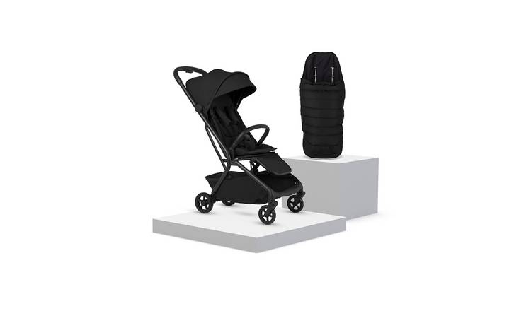 Silver Cross Nia Stroller and Footmuff Bundle - Black