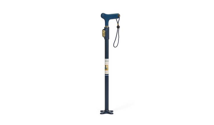 Sharper Image Deluxe Height Adjustable Quad Base Cane
