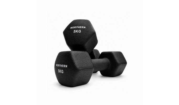 Northern Neoprene Hex Dumbbells - 2 x 5 kg