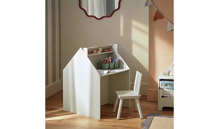 CuddleCo Kids Play House Activity Desk with Easel and Chair - Pebble