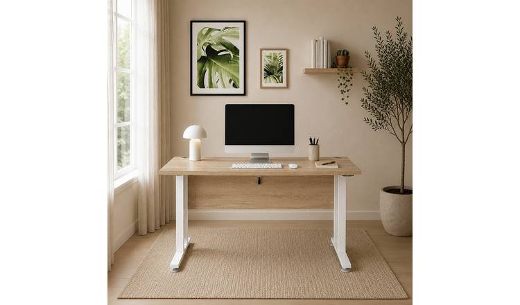 Furniture To Go Prima Desk - White and Oak