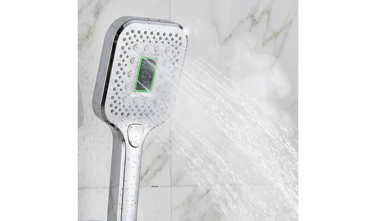 Aqualona Digital Display Shower Head - Silver