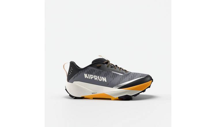 Decathlon Men's Kiprun Kipsummit Trail Running Shoes - Grey Orange - UK 8