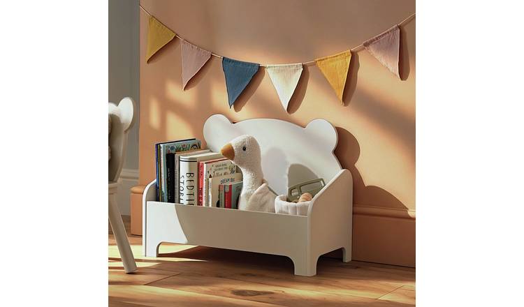 CuddleCo Kids Play House Bear Storage Bookcase - Pebble