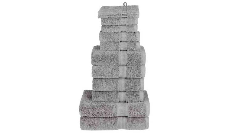 Walplus Pack of 12 Cotton Towel Set - Grey