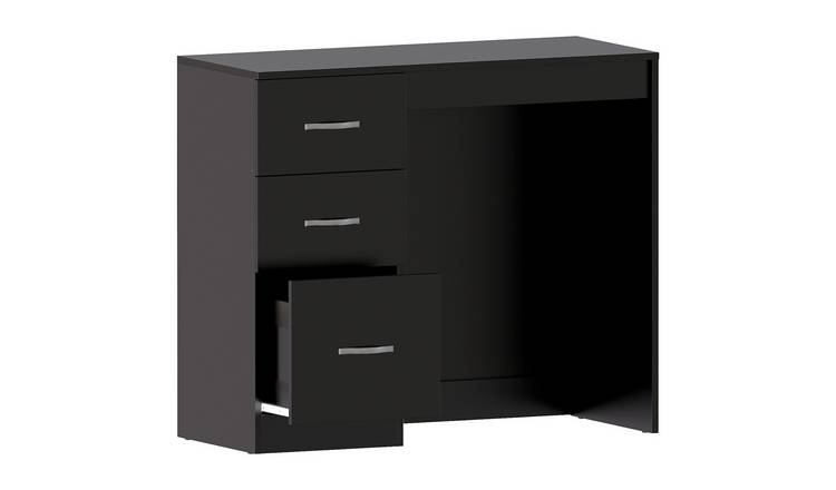 Vida Designs Riano 3 Drawer Dressing Table - Black