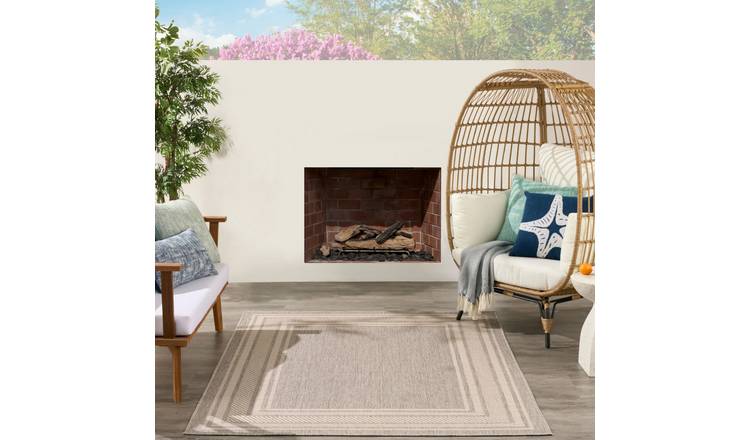 Mega Flooring Grey Modern Bordered Rug - 244 x 305cm
