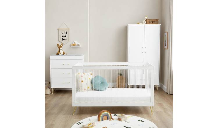 Babymore Kimi XL 3 Piece Nursery Room Set - White