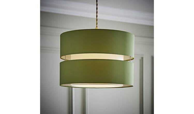 ValueLights Sophia Olive Green Easy Fit Shade - 35cm
