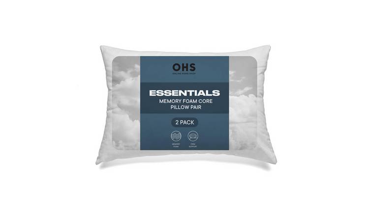 OHS 2 Pack Memory Foam Core Pillows