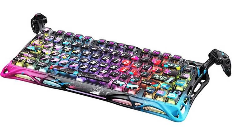GravaStar Mercury V75 Pro Wired Gaming Keyboard - Neon Graffiti