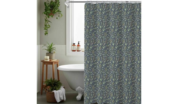 Aqualona Botanical Shower Curtain - Green