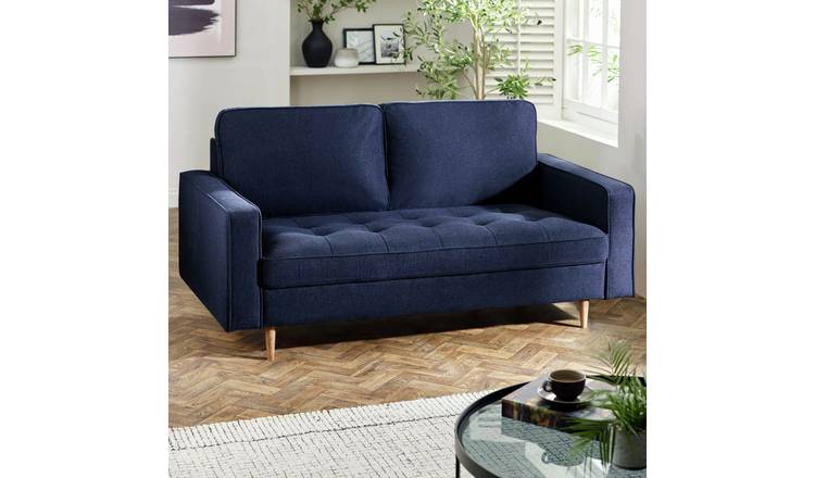 Julian Bowen Henrietta Fabric 3 Seater Sofa - Blue