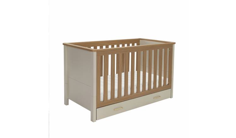 Babymore Mira Cot Bed - Cashmere Warm Oak