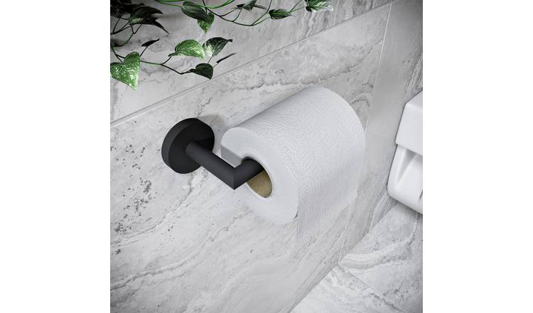 Epsom Flexi Fix Toilet Roll Holder - Black