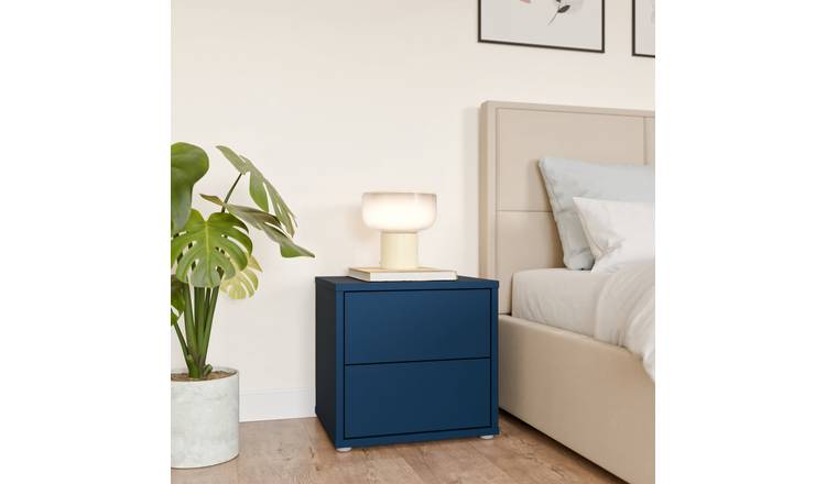 Furniture To Go Alice Springs 2 Drawer Bedside Table - Blue