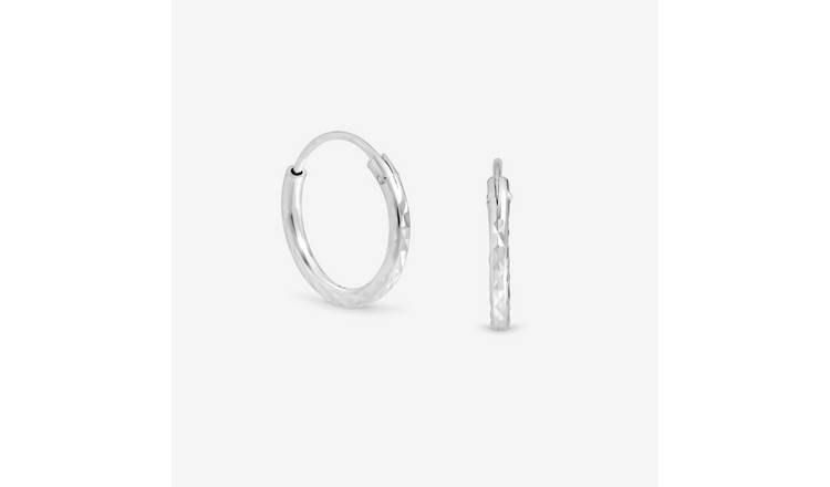 Simply Silver Silver Mini Hoops Earrings