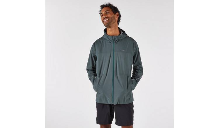 Decathlon Men's Run 500 Waterproof Trail Running Jacket - Smoked Green - XL