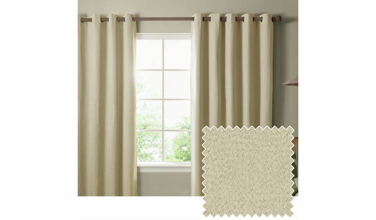 Furn Ultimate Blackout Eyelet Curtains - Cream - 168x229cm