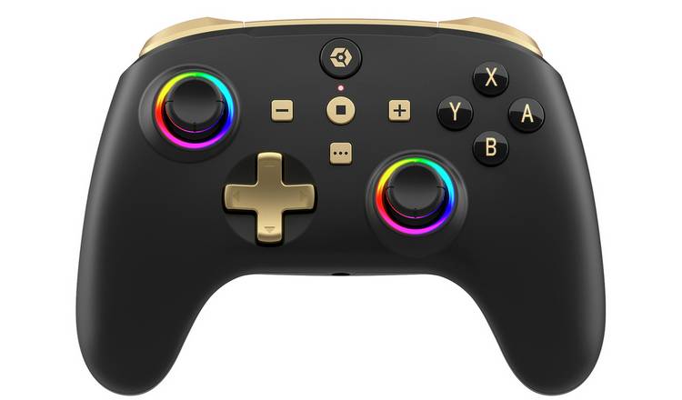 Gioteck WX5+Switch & PC RGB Wireless Controller - Black & Gold