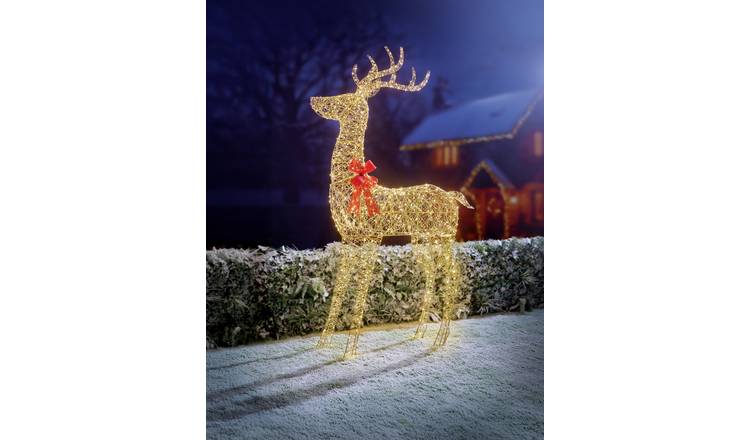 Premier Decorations Christmas Golden Elegance Twist Standing Stag Decoration