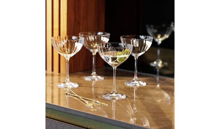 Mikasa Treviso Set of 4 Champagne Coupe Glasses