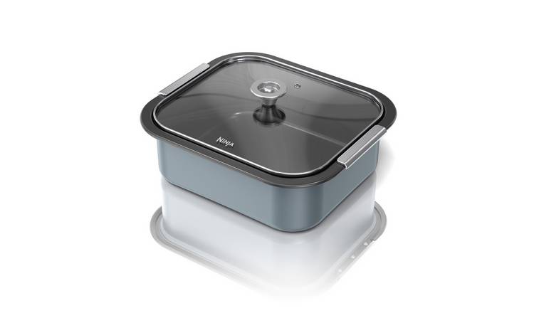 Ninja Dutch Over Grey Aluminium 31x13cm Casserole Dish with Glass Lid
