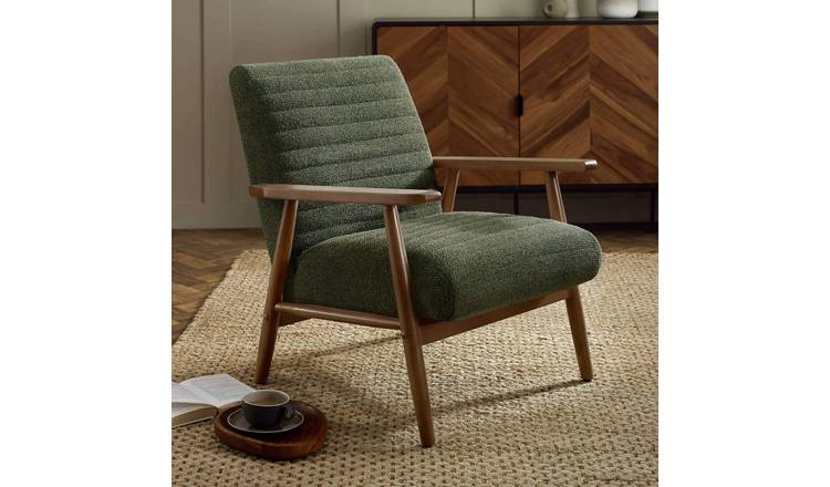 Julian Bowen Ivy Fabric Accent Chair - Olive