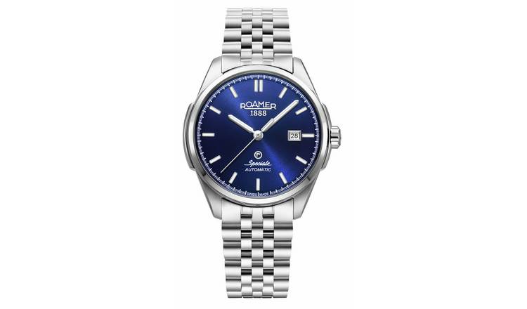 Roamer Men's Blue Dial Silver Stainless Steel Bracelet Watch