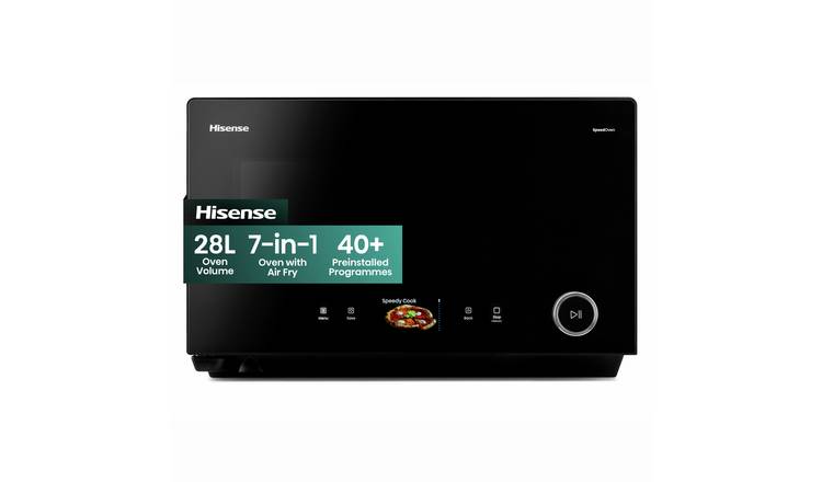 Hisense 800W 7-in-1 Speed Combination Microwave H28SO1UK - Black