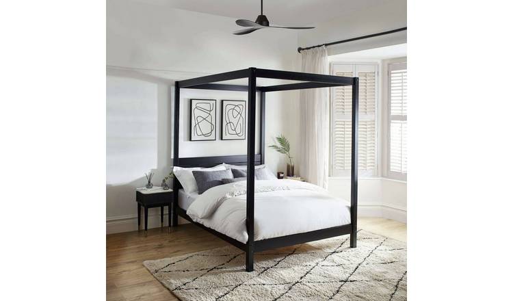 Julian Bowen Roxanne Canopy Double Bedframe - Black
