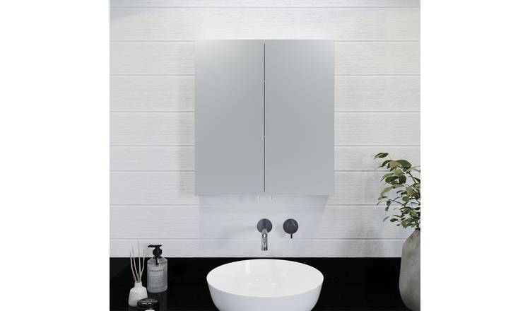 Croydex Finchley 2 Door Cabinet - Silver
