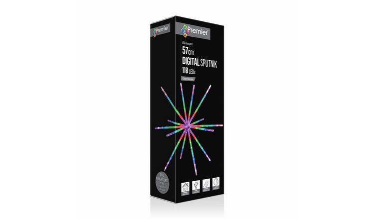 Premier Decorations 118 LED Colour-Changing Sputnik Novelty Lights Multicoloured