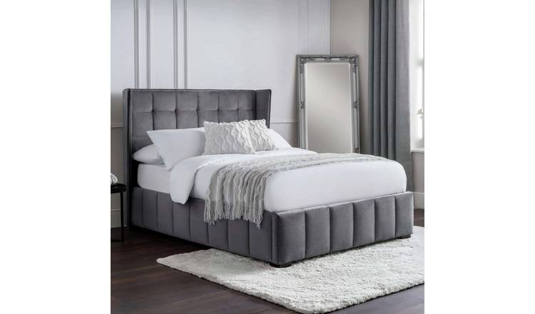 Julian Bowen Gatsby Kingsize Velvet Bedframe - Grey