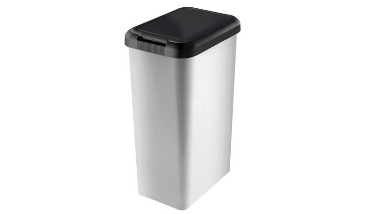 Moda 45 Litre Dual Swing Bin - Silver